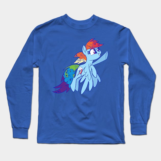 Rainbow Dash Long Sleeve T-Shirt by SophieScruggs